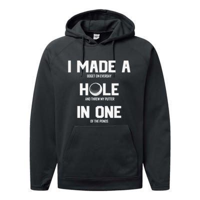 Hole In One Golf Gag Performance Fleece Hoodie