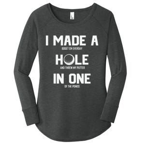 Hole In One Golf Gag Women's Perfect Tri Tunic Long Sleeve Shirt