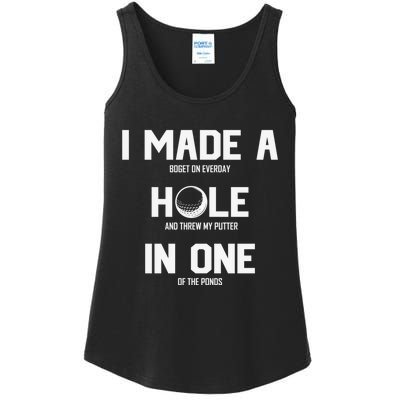 Hole In One Golf Gag Ladies Essential Tank