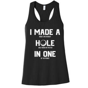 Hole In One Golf Gag Women's Racerback Tank