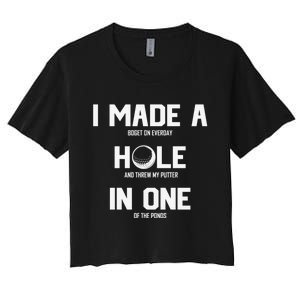 Hole In One Golf Gag Women's Crop Top Tee