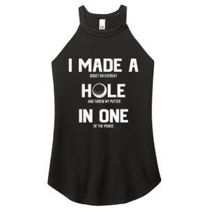 Hole In One Golf Gag Women's Perfect Tri Rocker Tank