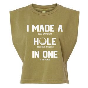 Hole In One Golf Gag Garment-Dyed Women's Muscle Tee