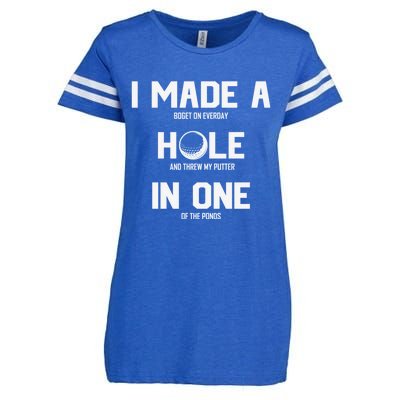 Hole In One Golf Gag Enza Ladies Jersey Football T-Shirt