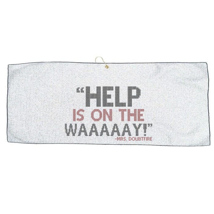 Help Is On The Waaaaay! Mrs. Doubtfire Large Microfiber Waffle Golf Towel