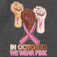 Hand In October We Wear Pink Breast Cancer Awareness Month TShirt Vector Backpack
