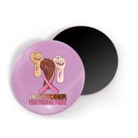 Hand In October We Wear Pink Breast Cancer Awareness Month TShirt Magnet