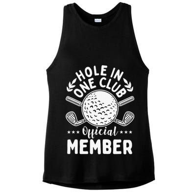 Hole In One Club Golfing Design For Golfer Golf Ladies PosiCharge Tri-Blend Wicking Tank