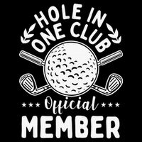 Hole In One Club Golfing Design For Golfer Golf 7-Panel Snapback Hat