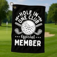 Hole In One Club Golfing Design For Golfer Golf Golf Towel