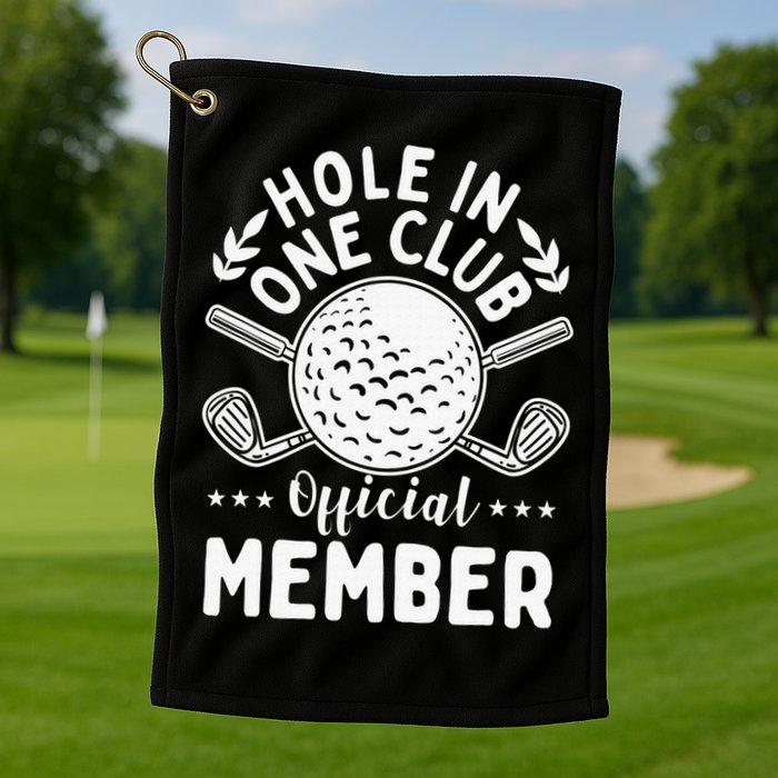 Hole In One Club Golfing Design For Golfer Golf Golf Towel