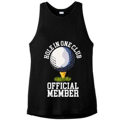 Hole In One Club Golfing Design For Golfer Golf Ladies PosiCharge Tri-Blend Wicking Tank
