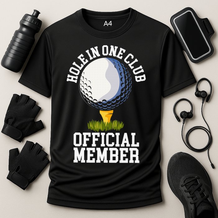 Hole In One Club Golfing Design For Golfer Golf Cooling Performance Crew T-Shirt