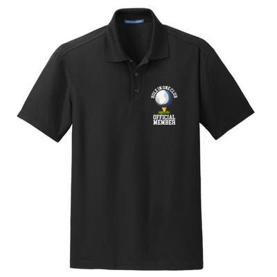Hole In One Club Golfing Design For Golfer Golf Dry Zone Grid Polo
