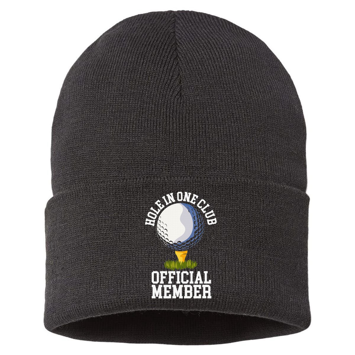 Hole In One Club Golfing Design For Golfer Golf Sustainable Knit Beanie