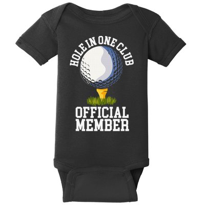 Hole In One Club Golfing Design For Golfer Golf Baby Bodysuit