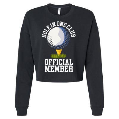 Hole In One Club Golfing Design For Golfer Golf Cropped Pullover Crew
