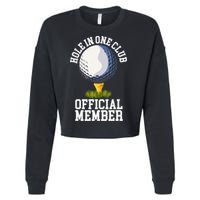 Hole In One Club Golfing Design For Golfer Golf Cropped Pullover Crew