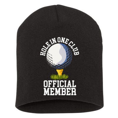 Hole In One Club Golfing Design For Golfer Golf Short Acrylic Beanie