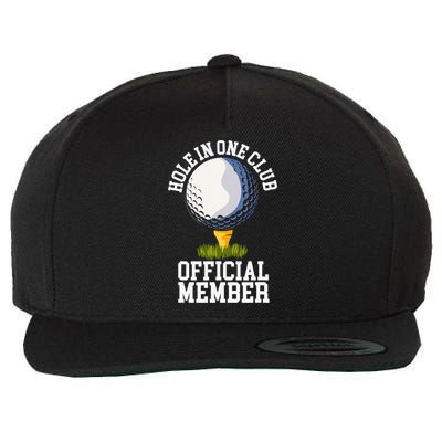 Hole In One Club Golfing Design For Golfer Golf Wool Snapback Cap