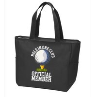 Hole In One Club Golfing Design For Golfer Golf Zip Tote Bag