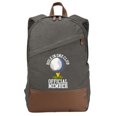 Hole In One Club Golfing Design For Golfer Golf Cotton Canvas Backpack
