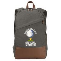 Hole In One Club Golfing Design For Golfer Golf Cotton Canvas Backpack