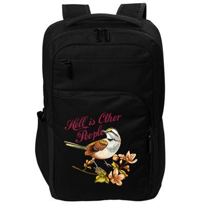 Hell Is Other People Retro Vintage Bird Flowers Impact Tech Backpack