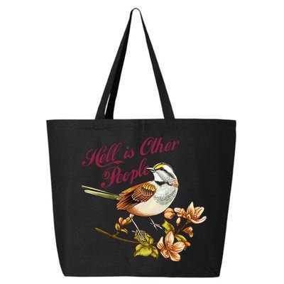 Hell Is Other People Retro Vintage Bird Flowers 25L Jumbo Tote