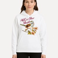 Hell Is Other People Retro Vintage Bird Flowers Hoodie
