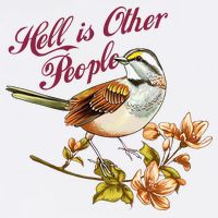 Hell Is Other People Retro Vintage Bird Flowers Bucket Hat