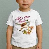 Hell Is Other People Retro Vintage Bird Flowers Toddler T-Shirt