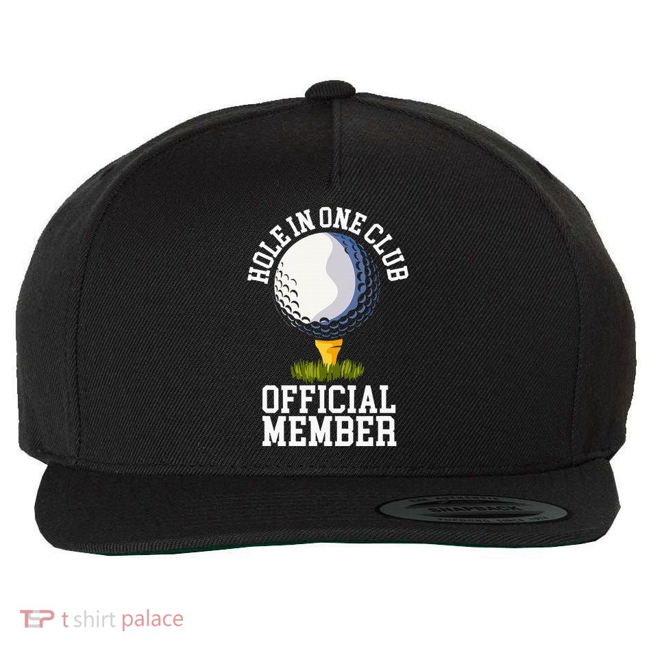 Hole In One Club Golf Club Golfer Hole In One Wool Snapback Cap