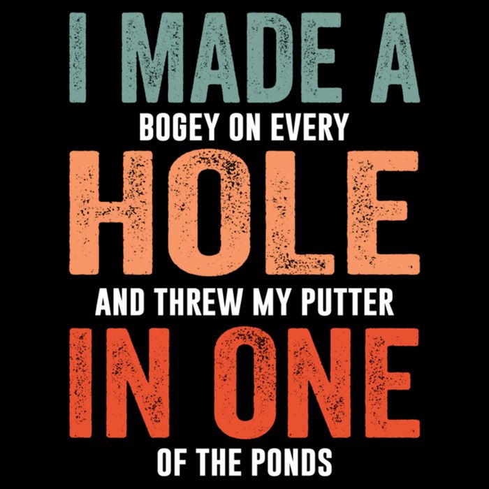 Hole In One Funny I Made A Bogey On Every Hole Golf Funny Gift Drawstring Bag