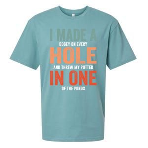 Hole In One Funny I Made A Bogey On Every Hole Golf Funny Gift Sueded Cloud Jersey T-Shirt