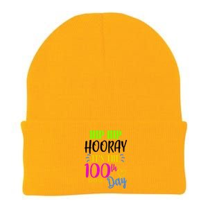 HIP HIP Hooray Its The 100th Day Of School  Knit Cap Winter Beanie