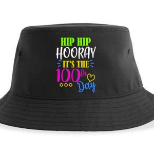 HIP HIP Hooray Its The 100th Day Of School  Sustainable Bucket Hat