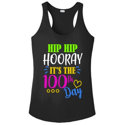 HIP HIP Hooray Its The 100th Day Of School  Ladies PosiCharge Competitor Racerback Tank