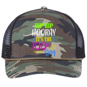 HIP HIP Hooray Its The 100th Day Of School  Retro Rope Trucker Hat Cap