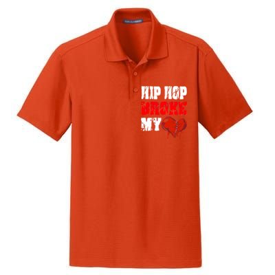 Hip Hop Broke My Heart Dry Zone Grid Polo