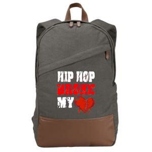 Hip Hop Broke My Heart Cotton Canvas Backpack