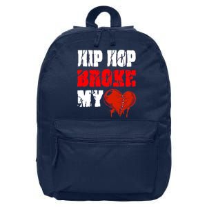 Hip Hop Broke My Heart 16 in Basic Backpack