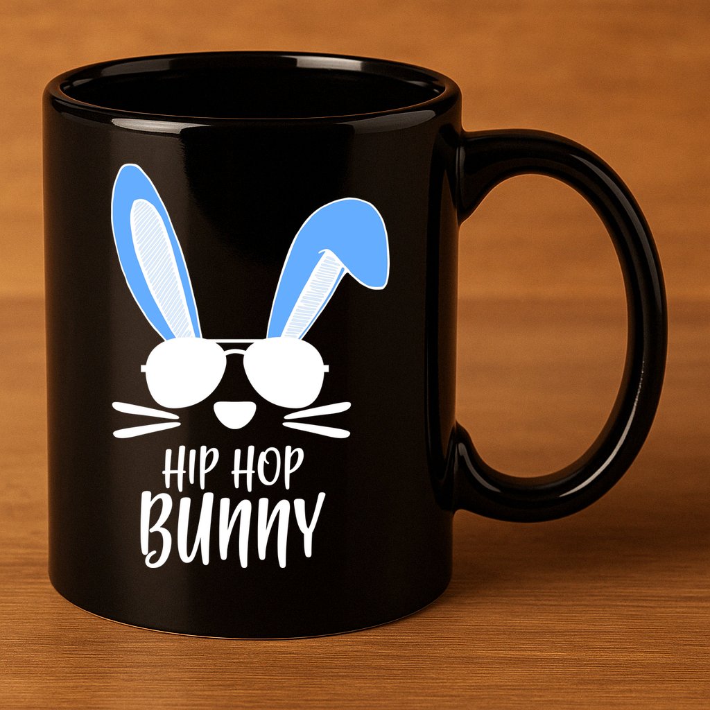 Hip Hop Bunny 11oz C Handle Ceramic Mug