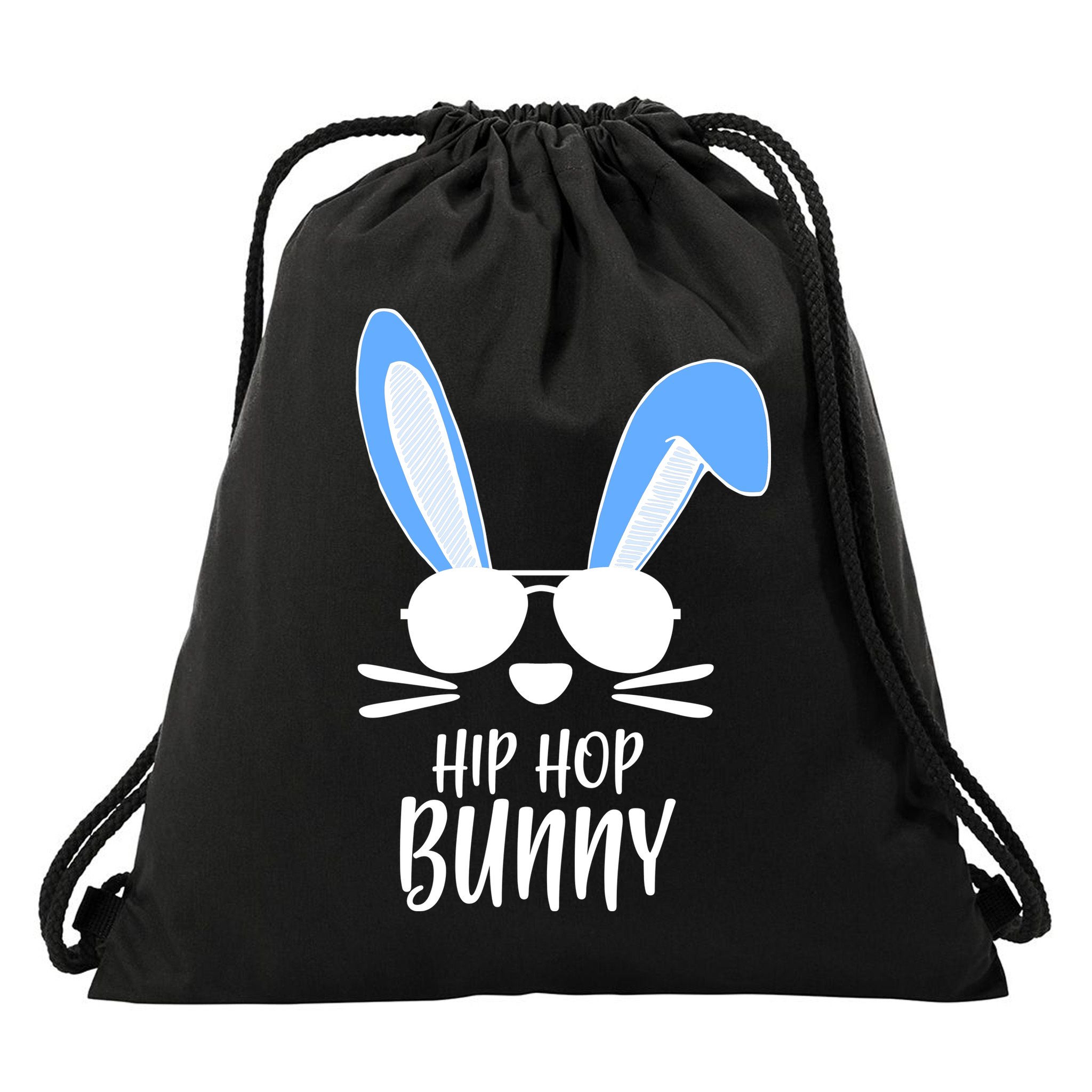 Hip Hop Bunny Drawstring Bag