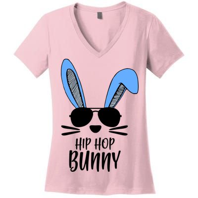 Hip Hop Bunny Women's V-Neck T-Shirt