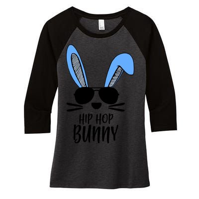 Hip Hop Bunny Women's Tri-Blend 3/4-Sleeve Raglan Shirt