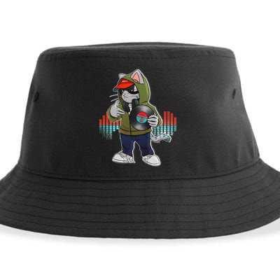 Hip Hop DJ Cat Catnip Records Sustainable Bucket Hat