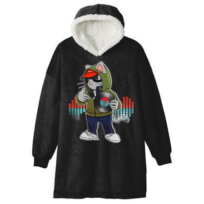 Hip Hop DJ Cat Catnip Records Hooded Wearable Blanket