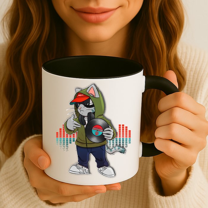 Hip Hop DJ Cat Catnip Records Mug