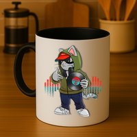 Hip Hop DJ Cat Catnip Records Mug